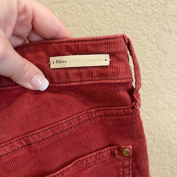 Pilcro The Letterpress Script Coduroy Cropped Skinny Pants - Picture 8 of 10
